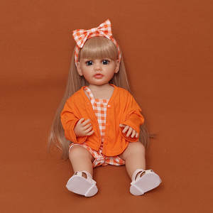 55cm 전체 실리콘 현실적인 미니 다시 태어난 인형 소녀 공주 부드러운 장난감 신생아 어린이를위한 생일 선물 척 수출 품질 - Product Image 3