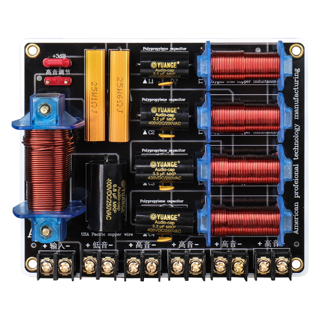 AR104 Crossover Network 2 Way Audio 4 Treble/Bass 8-10inch 350W Frequency Divider 2 Way Speaker with Adjustable Crossover 2 Way