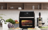Freidora de Aire Eléctrica Digital de 12L con Control Digital, Revestimiento Antiadherente de PTFE, Protección Contra Sobrecalentamiento, Fácil Limpieza, Calentamiento Rápido para Uso Doméstico