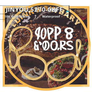 New Arrival Open <b>Bracelet</b> Bangle Stainless Steel <b>Metal</b> with 18K Gold Plating Water Resistant Fashionable Stylish BY HF CRAFTS - Product Image 2