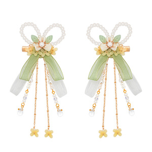 Accesorios para el cabello de estilo chino tradicional, pinzas para el cabello, adornos para el cabello con perlas, tocados con borlas, lazos de estilo chino nuevos, Hanfu - Product Image 5
