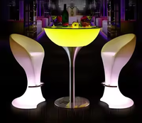 Table de bar LED haute pour l'extérieur