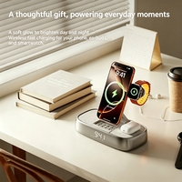 KUANGXIANG CE Certifié RoHS FCC, Gadget et appareils électroniques, Haut-parleur pliable à charge sans fil avec lumière d'ambiance pour chevet
