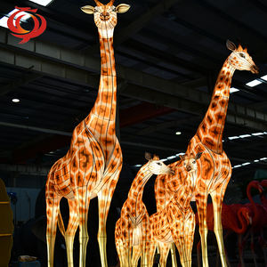 Lanternes de vacances LED en soie chinoise faites à la main lanternes d'animaux imperméables pour Diwali Ramadan Graduation pour la décoration de jardin extérieur - Product Image 1