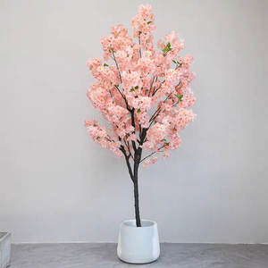 Árbol de flor de <span class=keywords><strong>cerezo</strong></span> artificial en maceta Rosa <span class=keywords><strong>Sakura</strong></span> bonsái para jardín/Decoración de Casa de Té plantas artificiales en maceta para dormitorio - Product Image 3