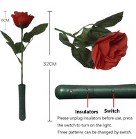 Rose artificielle en plastique lumineuse à LED romantique, Saint-Valentin, mariages, remises de diplômes, Noël, rose en forme de cœur, boîte d'amour emballée