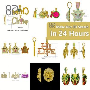 Venta al por mayor Islam VVS Moissanite Alá collar colgantes personalizado chapado en oro 925 colgante de plata joyería de Hip Hop - Product Image 4