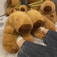 Chaussons d'intérieur chauds d'hiver en peluche Capybara, doux et réalistes, en forme de dessin animé