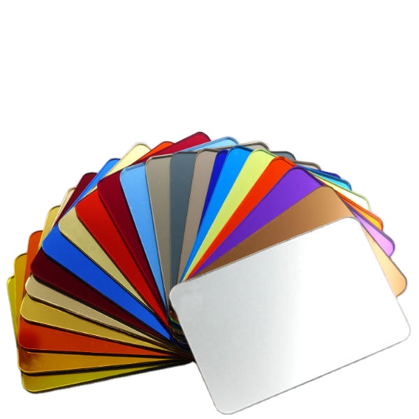 Yingchuang Adhesive Acrylic Mirror 1mm Acrylic Black Mirror Sheets Aisle Silver Gold Mirror Acrylic Sheet