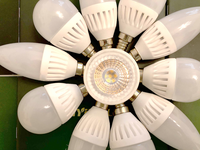 Best-seller boîtier en céramique C37 E27/E14 base 7/8/9W led bougie ampoule