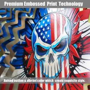 Tourniquet à vent 3D en acier inoxydable de 12 pouces, motif tournesol et drapeau américain, pour la Fête de l'Indépendance, ornement patriotique de jardin - Product Image 5