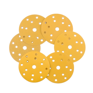 Disques de ponçage personnalisables de 125 mm/5 pouces, 8 trous, en oxyde d'aluminium rouge, avec support en papier abrasif en fibre, pour le polissage <span class=keywords><strong>du</strong></span> bois et de la pierre, OEM - Product Image 5