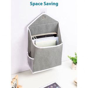 Wall Hanging Storage Bag Waterproof Hanging Organizer Bag for Bedroom Large Pocket Organizer <b>Basket</b> with Side Pocket - Product Image 4