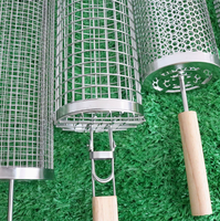 Barbecue d'extérieur en acier inoxydable pour la cuisson de la viande, cage portable, outils à charbon de bois, dispositif anti-brûlure, personnalisation en gros