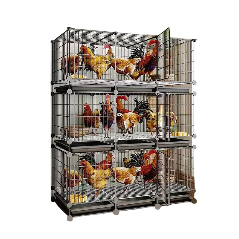 Combined Freely Foldable Easy Clean Sturdy Small Animals Poultry Household Rabbit Chicken Cage Chicken Coop