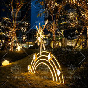 Large Outdoor Christmas Arch Motif <b>Light</b> LED Decoration For Street Plaza Landscape Project - Product Image 3