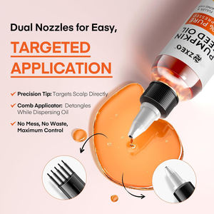 髪の成長のためのパンプキンシードオイル100% 純粋な生の自然な冷たい押された乾燥した損傷した髪とボリュームの女性と男性 - Product Image 5