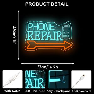 Phone Repair Neon <b>Sign</b> LED indoor hanging ambient light shop <b>sign</b> wall decoration light entrance indicator light luminous <b>sign</b> - Product Image 2