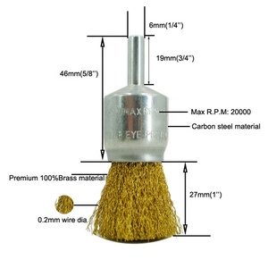 <span class=keywords><strong>Brosse</strong></span> à fil métallique en laiton SATC, 200 pièces, de qualité supérieure, à extrémité sertie, 1 pouce (25 mm), 0,05 pouce, compatible avec n'importe quelle <span class=keywords><strong>perceuse</strong></span> électrique 1/4'' <span class=keywords><strong>pour</strong></span> le polissage du laiton à 100 %. - Product Image 2