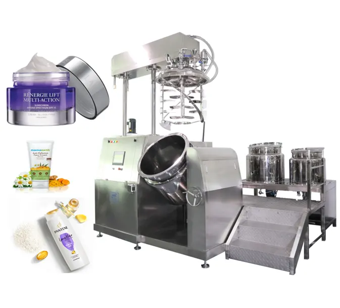 YETO-20L 50L 100L Vacuum Homogenizer Mixer Cosmetic Production Emulsifying Machine High Shear Mixer Skin Clean Beauty Device