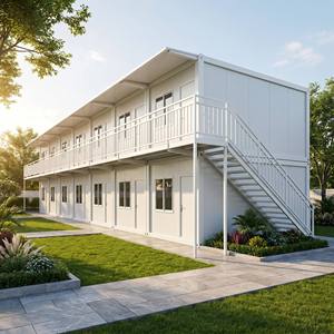 Casa Contenedor Moderna de Dos Pisos con Balcón y Escaleras, Fácil Instalación para Uso en Dormitorios y Oficinas - Product Image 1