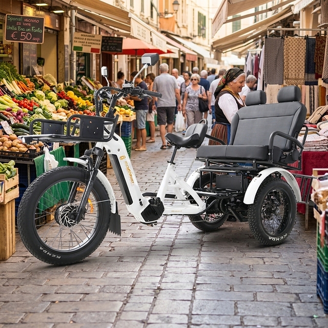 New 2026 Passenger Cargo Long Range 2500w Dual Motor Electric Tricycle Recumbent Tricycle 48v 132ah Battery off Road