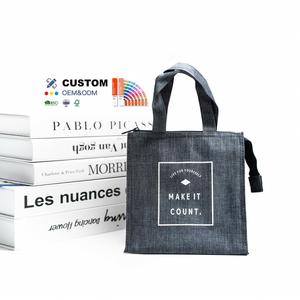 Custom Lunch Cooler Bag Denim Letter Pattern Printing Waterproof Thermal Insulated Bag for Beach Food Storage & Picnics - Product Image 1