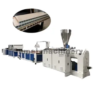 PVC WPC Door Board Extrusion Production Line / Wpc Decking Profile Hollow Wall Panel Making Machine