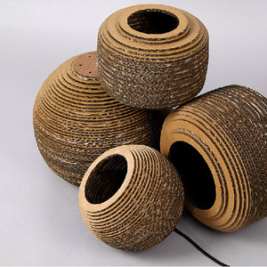 ลอฟท์ออกแบบที่ทันสมัยรีไซเคิลกระดาษแข็งลูกฟูกจี้โคมไฟสำหรับร้านอาหาร - Product Image 4