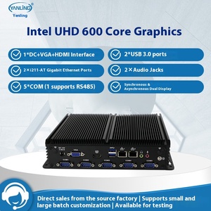 Yanling 1026 J4125 Mini PC Computadora industrial sin ventilador Microcomputadora multipuerto Host comercial integrado Host pequeño para <span class=keywords><strong>oficina</strong></span> - Product Image 3