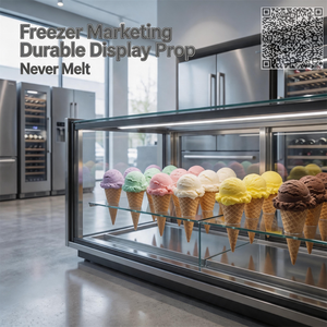 Modèle réaliste de cornet de crème glacée artificiel pour vitrine commerciale, installation artistique estivale, accessoire de conception de scène, style <span class=keywords><strong>intérieur</strong></span> - Product Image 4