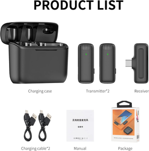 Không Dây J13 Lavalier <span class=keywords><strong>Microphone</strong></span> Loại C Tiếng Ồn Hủy Bỏ Sạc Trường Hợp Đối Với iPhone <span class=keywords><strong>iPad</strong></span> 14 13 12 11 <span class=keywords><strong>Pro</strong></span> Max Cho Tik Tok Vlogs - Product Image 4