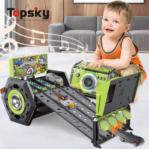 Mini voitures de course multifonctionnelles Nouveau camion à <span class=keywords><strong>catapulte</strong></span> pliable portable avec piste en alliage de plastique Boîte amusante Jouet de camion pour enfants - Product Image 5
