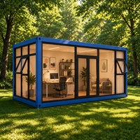Maison conteneur de luxe portable, assemblage rapide, bâtiment de bureau modulaire préfabriqué, studio, espace de laboratoire d'artiste mobile, unité de logement