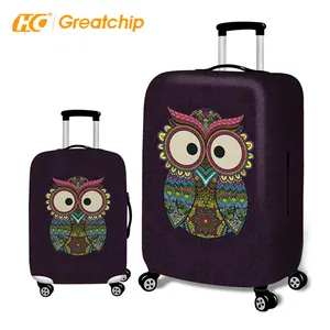 Travel Custom Printed Spandex luggage cover, Suitcase Luggage Protective cover