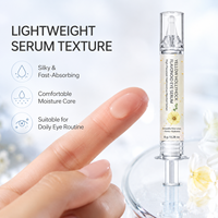 Sérum pour les yeux aux flavonoïdes de rose musquée jaune, marque privée, hydratant, raffermissant, soin des ridules, applicateur seringue 8g, vente en gros