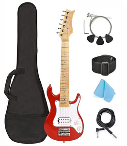 Guitarra Eléctrica de Práctica para Principiantes, Tamaño 3/4, 30 Pulgadas, Mástil de Arce, Acabado Pintado, 6 Cuerdas, Pastillas H, Clavijas de Afinación Totalmente Encapsuladas - Product Image 1