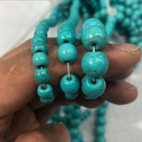 Vente en gros 3-6mm vert blanc turquoise pierres précieuses rondes perles de pierre naturelle brins prix pas cher