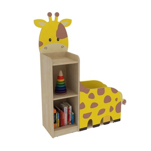 Étagère à jouets girafe Moetry, en bois, pour la maternelle, rangements pour enfants, meubles de rangement, bibliothèque pour bandes dessinées - Product Image 1