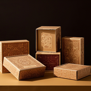 Cajas de Papel Corrugado Personalizadas, Cajas de Avión con Tapa Superior e Inferior, Juegos de Recuerdo con Características Tailandesas, Sobres de Cuerda, Sudeste Asiático - Product Image 4