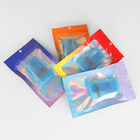 Logo personnalisé imprimé trois côtés joint emballage couleur fermeture éclair sac en plastique anti-odeur mini sacs en plastique