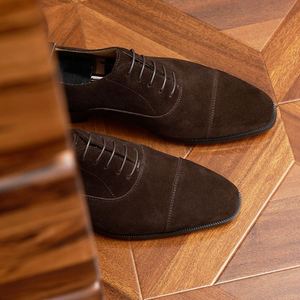 Nouvelles Chaussures Habillées pour Hommes Printemps-Été à Bout Carré, Respirantes, Antidérapantes et à Lacets - Product Image 3