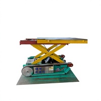 Chariot élévateur à ciseaux sur chenilles 1T (1000 kg) avec batterie au lithium 48V50AH, outil hydraulique pour la montée d'escaliers et le déplacement de charges