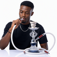 Chicha Narguilé Hookah de Luxe Personnalisé Grande Taille en Verre et Acier Inoxydable Allemand
