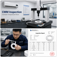 Joints toriques en PTFE (Téflon) usinés sur commande par CNC pour équipements de processus semi-conducteurs avec inspection CMM