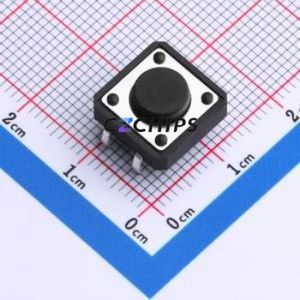 TS015-CBW1FH5.0 Tactile Switch Through hole-4P,12x12mm Switch Single Pole Single Throw Round Button 2.5N Through Hole - Product Image 1