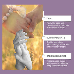 Polvo para Molde de Mano Artificial, Kit de Bricolaje para Clonar y Crear Modelos 3D de Huellas de Manos, Recuerdo No Tóxico de Secado Rápido, Decoración para el Hogar y Festivales - Product Image 4
