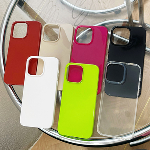 NOUVEAU <span class=keywords><strong>Coque</strong></span> en silicone souple de couleur bonbon brillante pour <span class=keywords><strong>iPhone</strong></span> 16 15 14 13 12 <span class=keywords><strong>11</strong></span> <span class=keywords><strong>Pro</strong></span> Max Plus, <span class=keywords><strong>coque</strong></span> carrée antichoc ultra-fine - Product Image 2