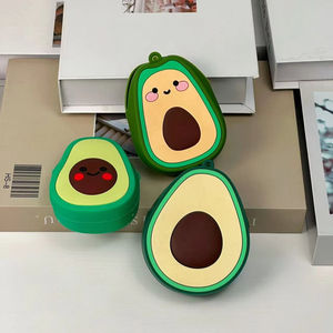 Hot Selling Avocado Shaped Convenient Silicone Coin Purse Storage Bag Headphone Bag With Stress Relieving <b>Bubble</b> Toy - Product Image 1