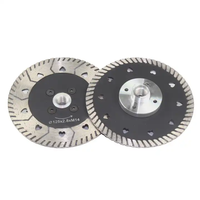 Lame de scie diamantée industrielle JDK OEM Turbo 4,5-9 pouces pour granit, marbre, pierre d'ingénierie, coupe humide/sèche